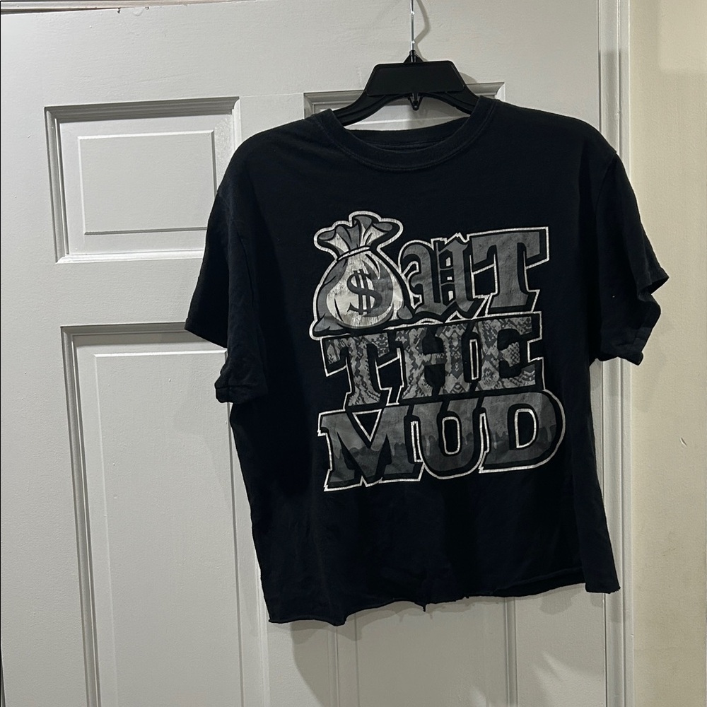 Black Graphic Kids T-Shirt But cropped so fits small